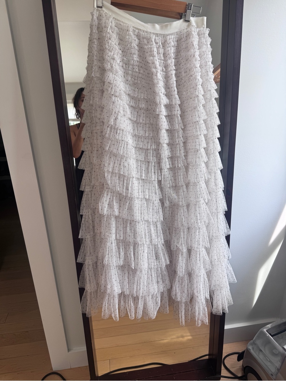 NWT Free People Tulle Ruffle maxi skirt